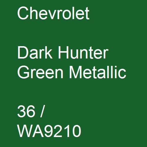 Chevrolet, Dark Hunter Green Metallic, 36 / WA9210.